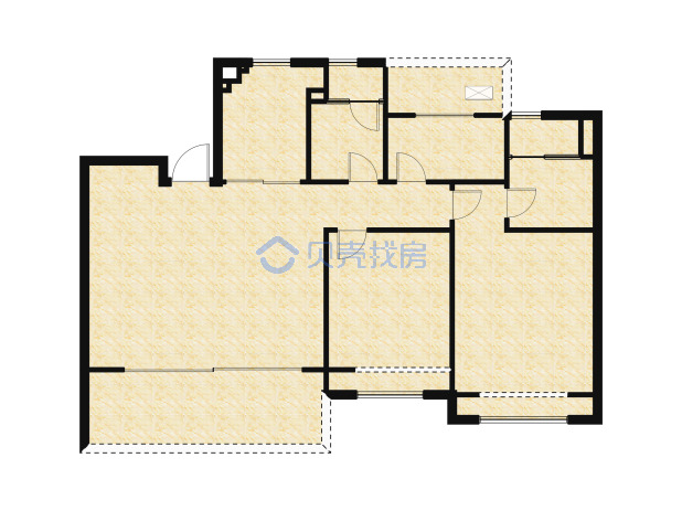 居室：3室2厅2卫 建面：99m²