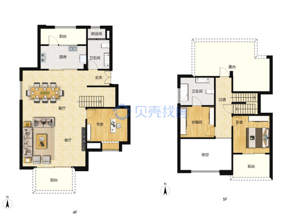 居室：3室2厅2卫 建面：144m²