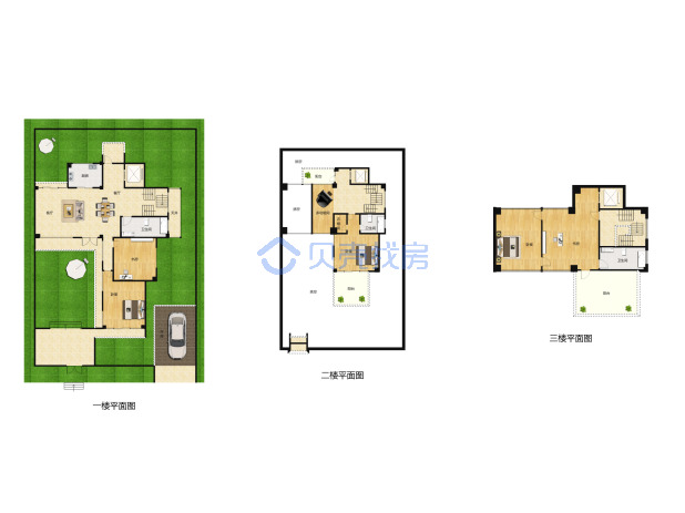 居室：3室3厅3卫 建面：228m²