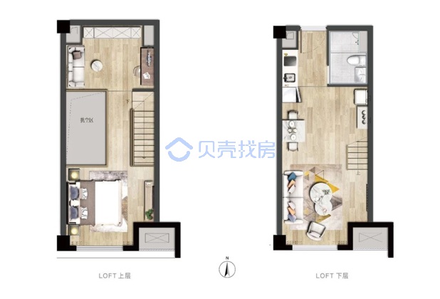 居室：2室2厅1卫 建面：40m²