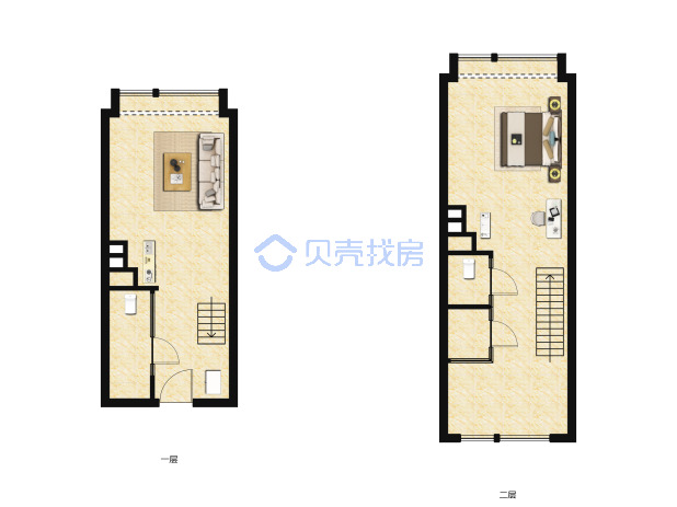 居室：1室1厅2卫 建面：30m²