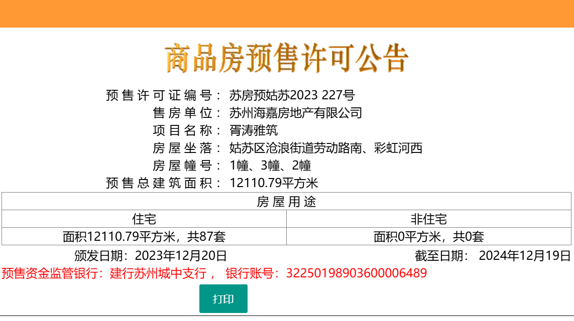 【苏州市中海·姑苏第楼盘】房价,户型,开盘时间详情 预售许可证