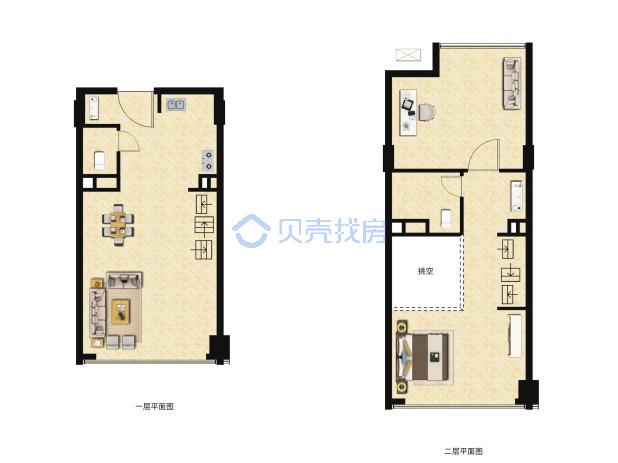 居室：2室1厅2卫 建面：49m²