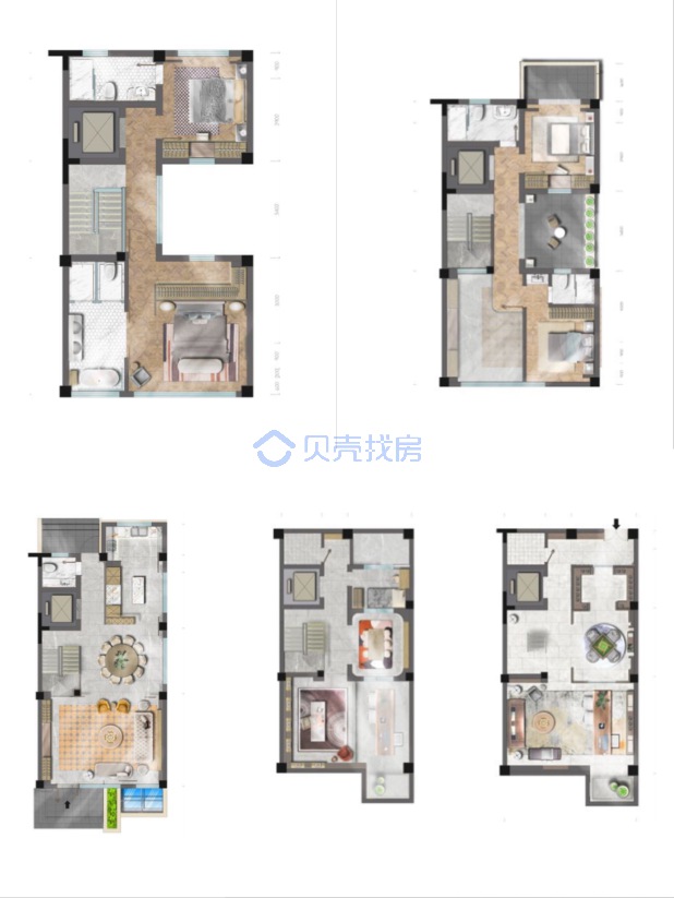 居室：4室2厅5卫 建面：210m²