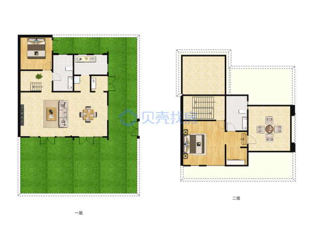 居室：2室2厅2卫 建面：119m²