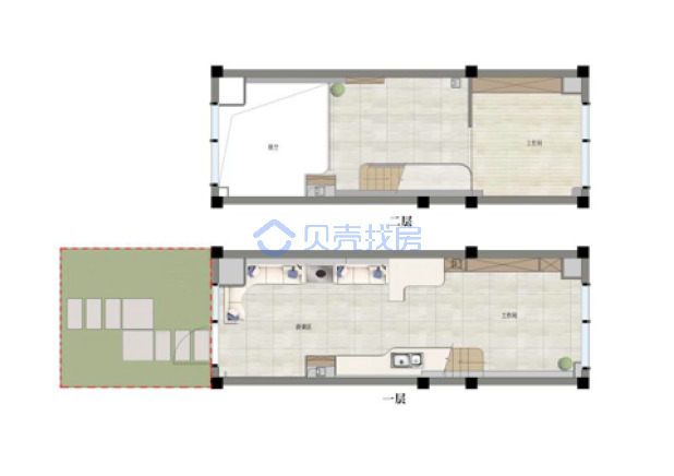 居室：2室1厅1卫 建面：46m²