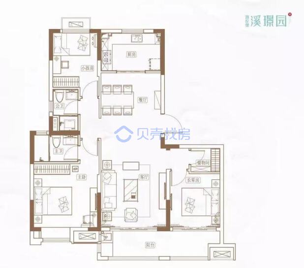 居室：3室2厅2卫 建面：116m²