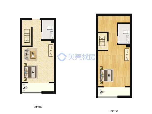 居室：2室1厅2卫 建面：42m²