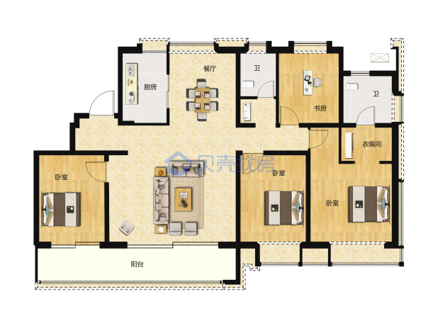 居室：4室2厅2卫 建面：178m²