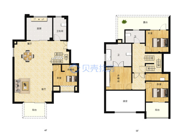 居室：3室2厅3卫 建面：160m²