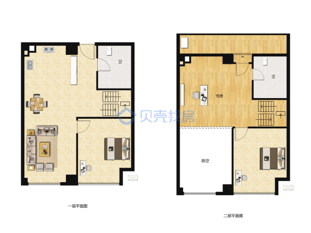 居室：3室2厅2卫 建面：92m²