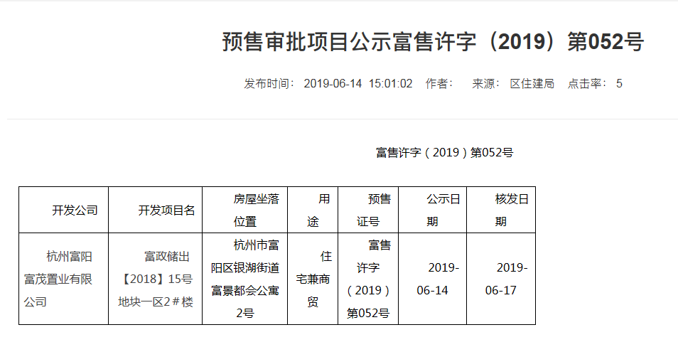 【杭州市金茂万科新都会楼盘】房价,户型,开盘时间详情 预售许可证