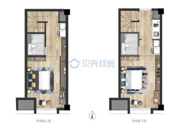 居室：2室0厅2卫 建面：40m²