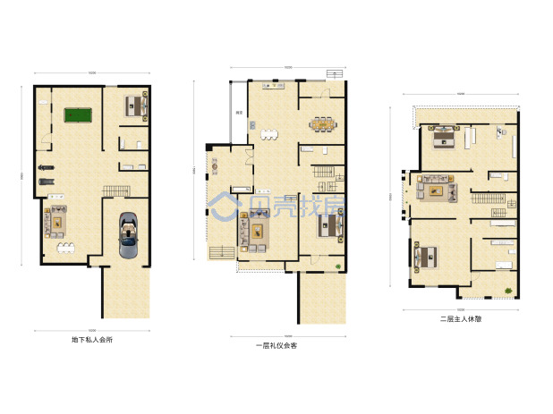 居室：5室3厅4卫 建面：302m²