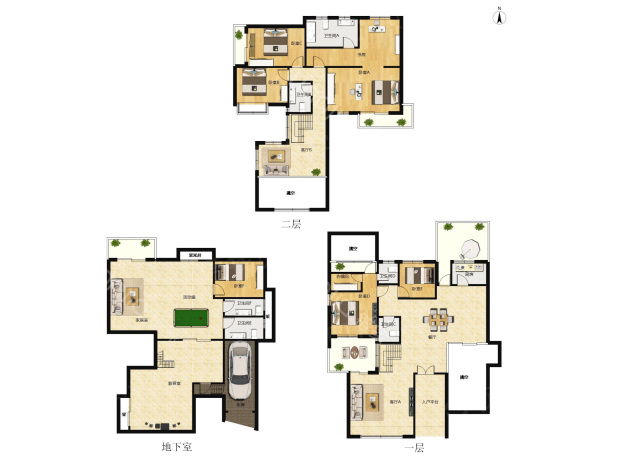 居室：6室5厅5卫 建面：342m²