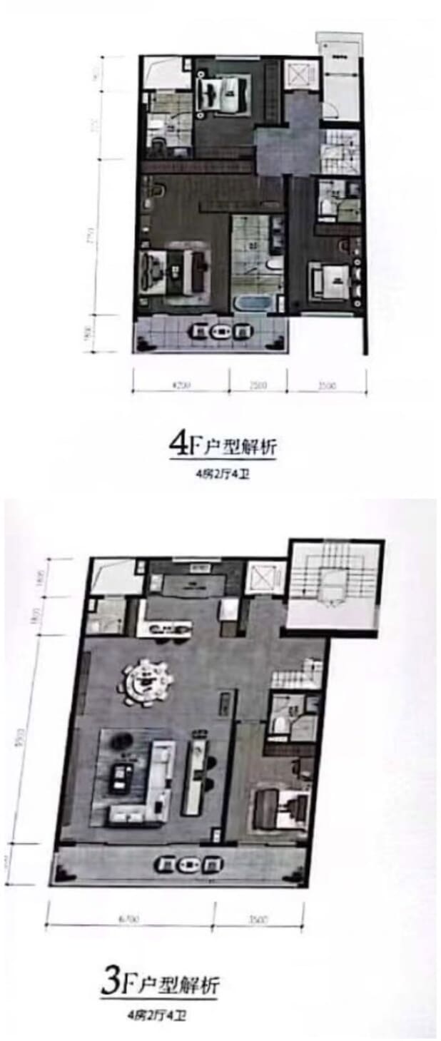 居室：4室2厅4卫 建面：338m²