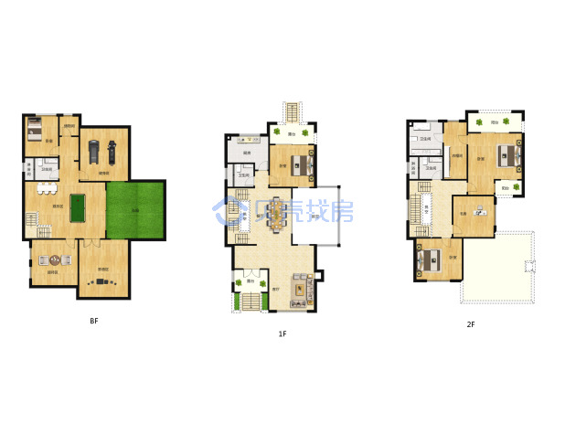 居室：4室2厅3卫 建面：375m²