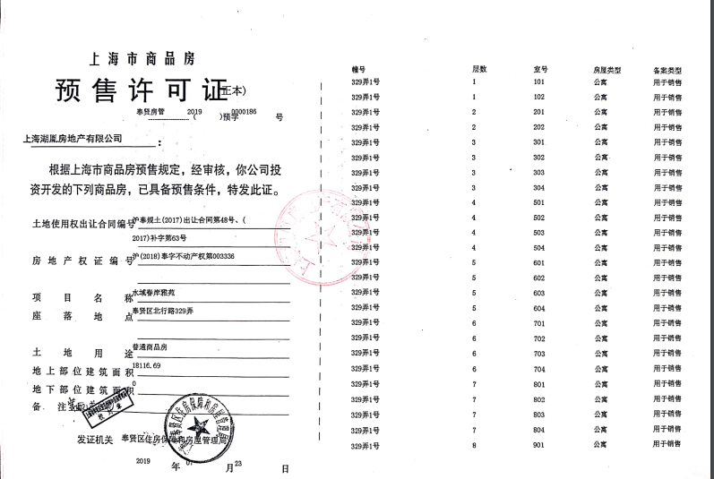 【上海市龙湖春江天玺楼盘】房价,户型,开盘时间详情 预售许可证