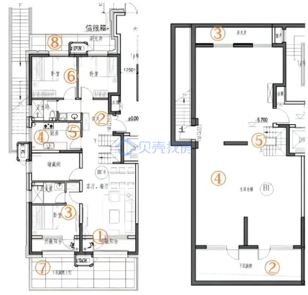 居室：3室2厅2卫 建面：240m²