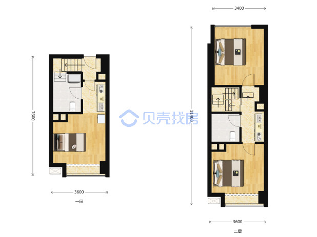 居室：3室0厅2卫 建面：41m²