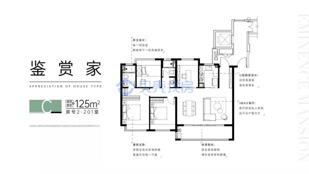 居室：4室2厅2卫 建面：125m²