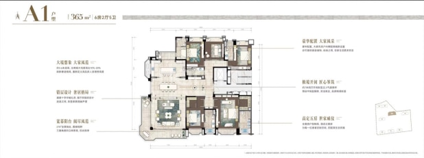 居室：6室2厅5卫 建面：365m²