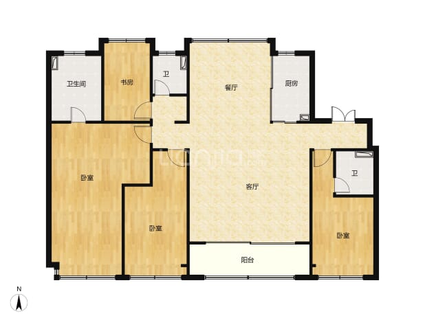 居室：4室2厅3卫 建面：189m²