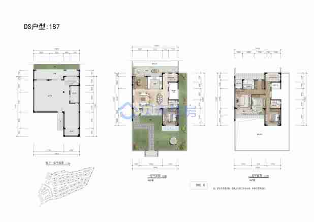 居室：5室2厅3卫 建面：187m²