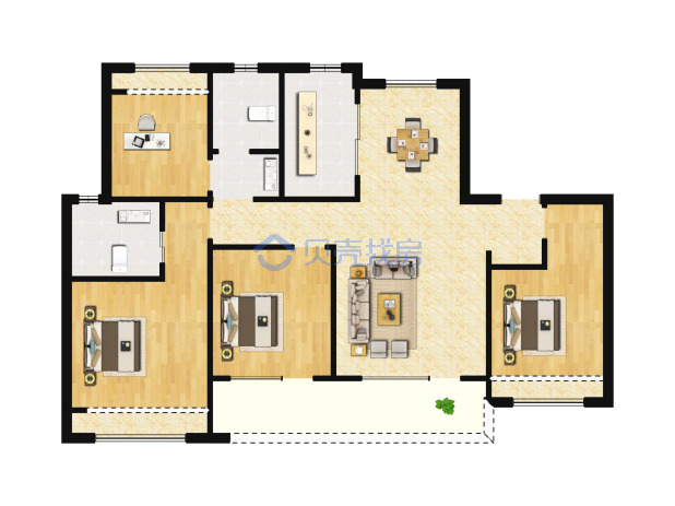 居室：4室2厅2卫 建面：139m²