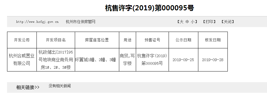 【杭州市环翼城楼盘】房价,户型,开盘时间详情 预售许可证