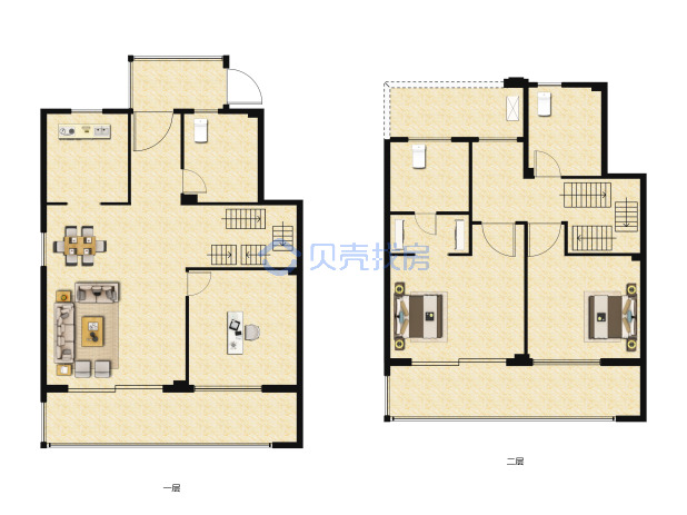 居室：3室2厅3卫 建面：130m²