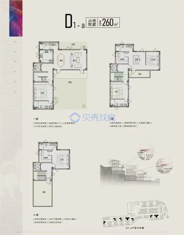 居室：5室2厅5卫 建面：260m²