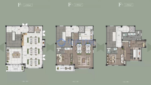 居室：3室3厅4卫 建面：366m²