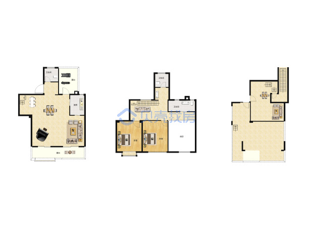 居室：4室2厅3卫 建面：141m²