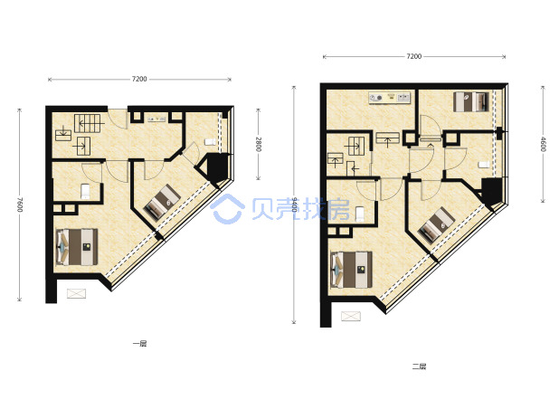 居室：5室0厅4卫 建面：65m²