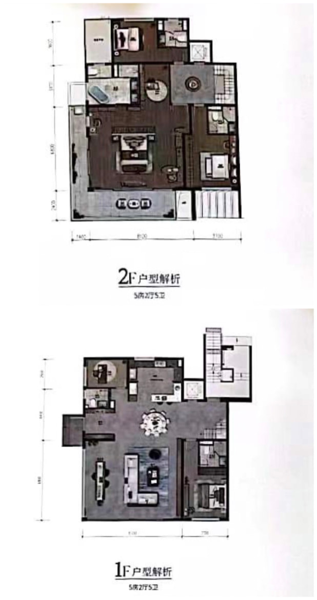 居室：5室2厅5卫 建面：338m²