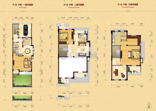 居室：3室3厅3卫 建面：218m²