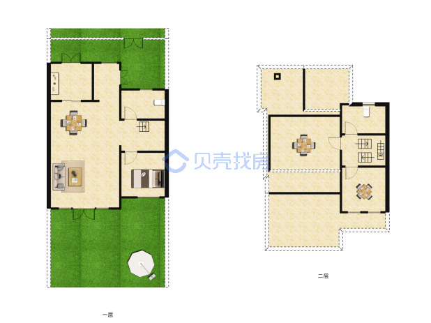 居室：2室2厅2卫 建面：93m²