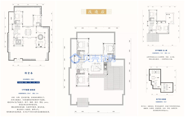 居室：7室2厅5卫 建面：433m²