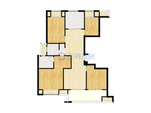 居室：4室2厅2卫 建面：125m²