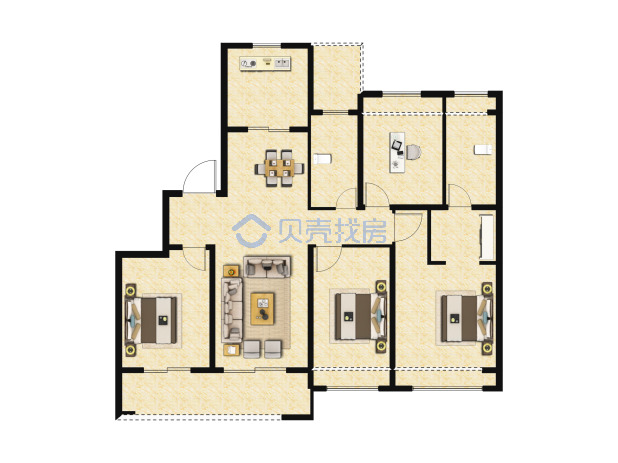 居室：4室2厅2卫 建面：133m²