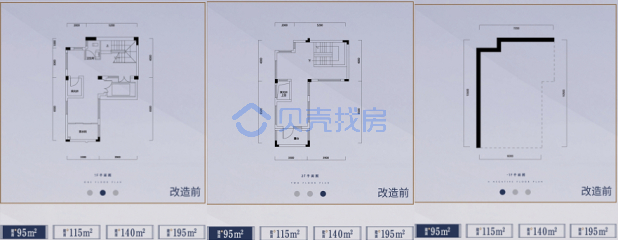 居室：3室2厅2卫 建面：95m²