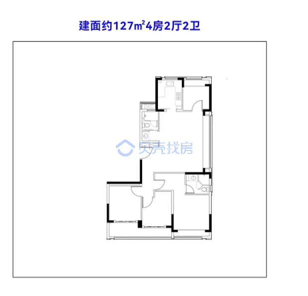 居室：4室2厅2卫 建面：127m²