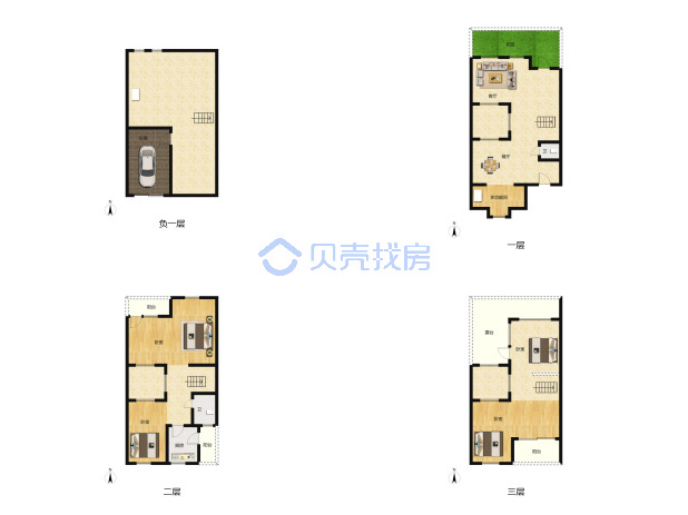 居室：4室2厅2卫 建面：219m²