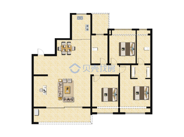 居室：4室2厅2卫 建面：137m²