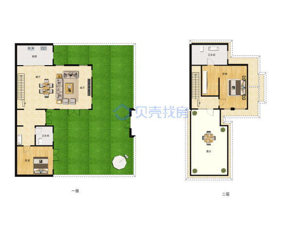 居室：2室2厅2卫 建面：118m²