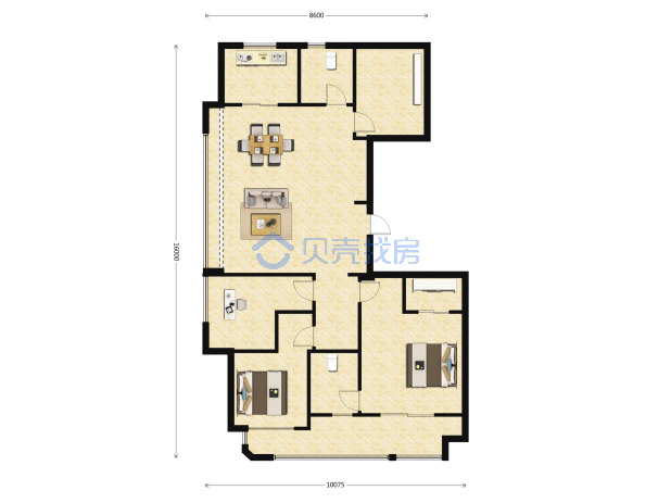 居室：4室1厅2卫 建面：140m²