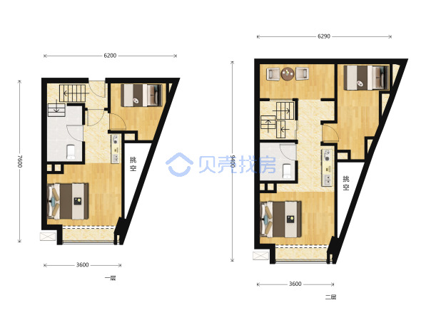 居室：5室0厅2卫 建面：51m²