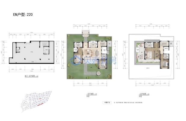 居室：5室2厅4卫 建面：220m²